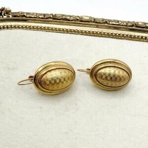 Monet Vintage Gold Tone Clip On Earrings